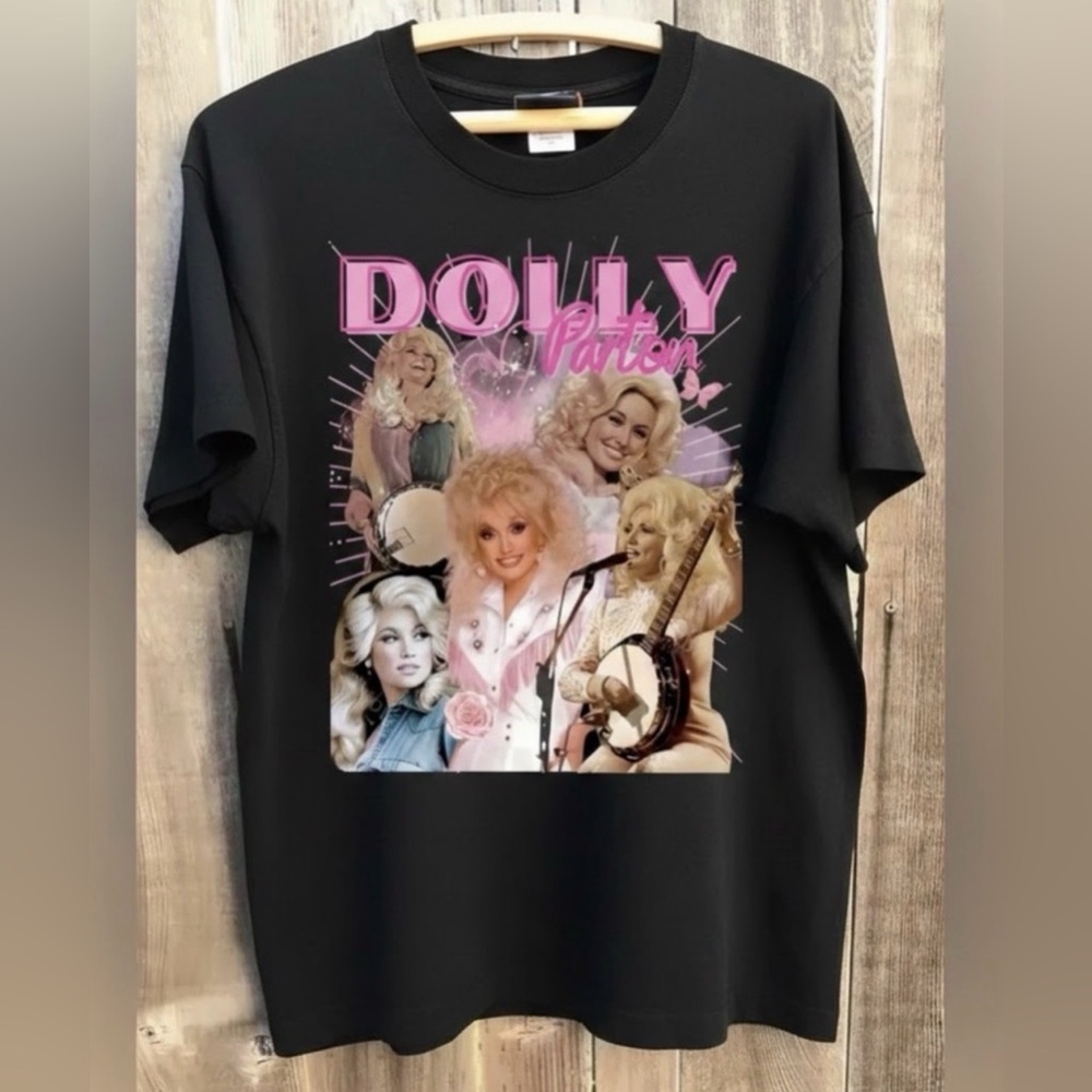 Black Dolly Parton Graphic T-Shirt